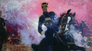  Ilya Tableau - le roi belge albert au moment de l’explosion du barrage en 1914 1914 Ilya Repin